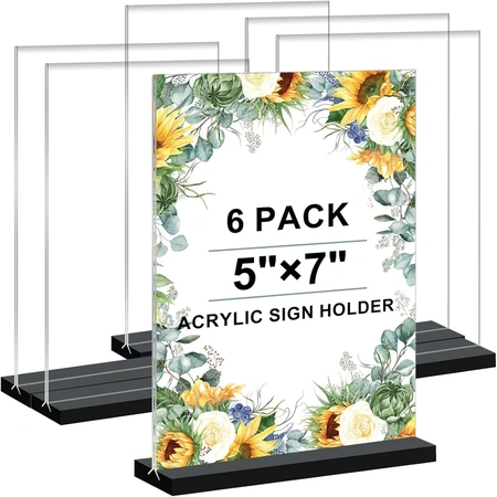clear vertical double sided menu display stand.webp